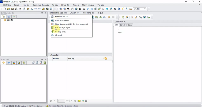 Emap File Phần mềm quan lý cơ sở dữ liệu tài nguyên và môi trường Emap